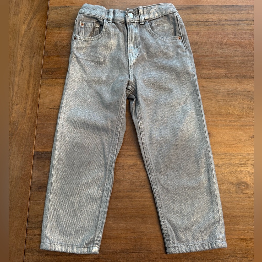Zara Kids Gray Shimmery Jeans